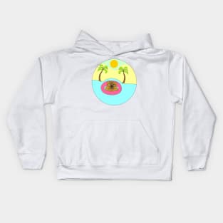 Pug on holiday Kids Hoodie